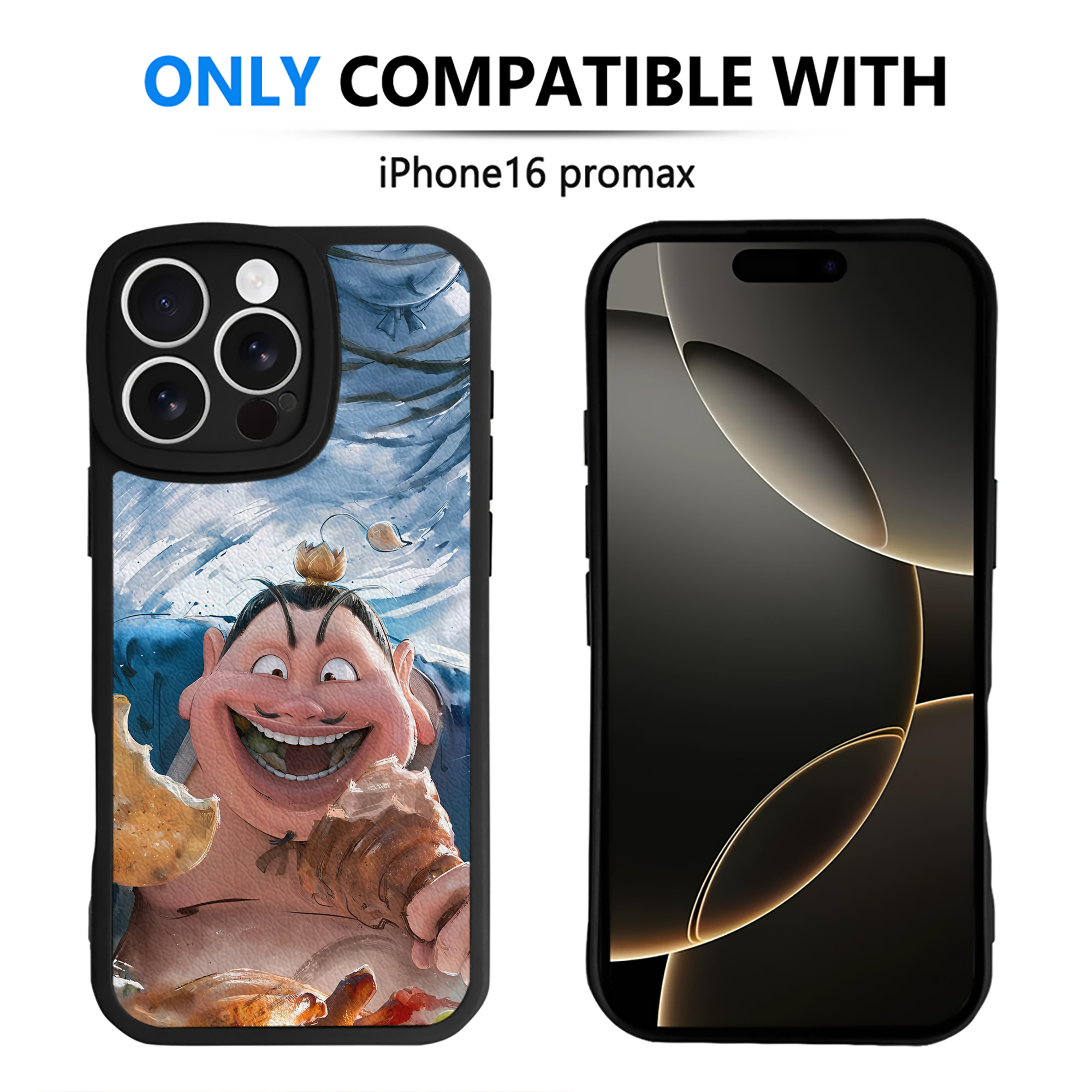 （画像用） Ne Zha 2 ナタ 魔童の大暴れ 【iPhone 16シリーズ対応】シリコンスマホケース（レザー調） 材質：シリコン